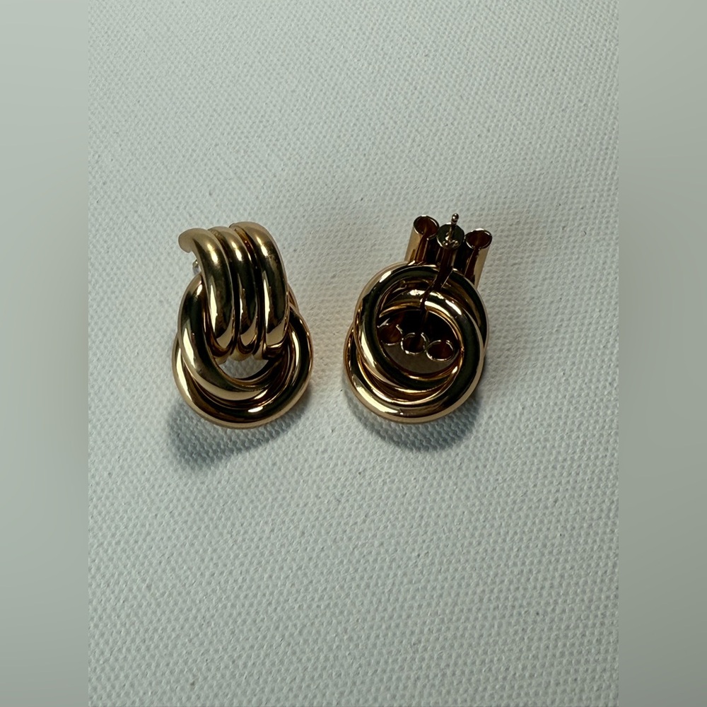 Chunky hoop earrings High-quality gold plated - Picture 14 of 14